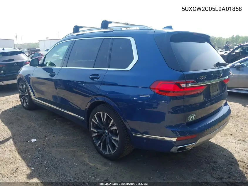 2020 BMW X7 xDrive40I VIN: 5UXCW2C05L9A01858 Lot: 45513489