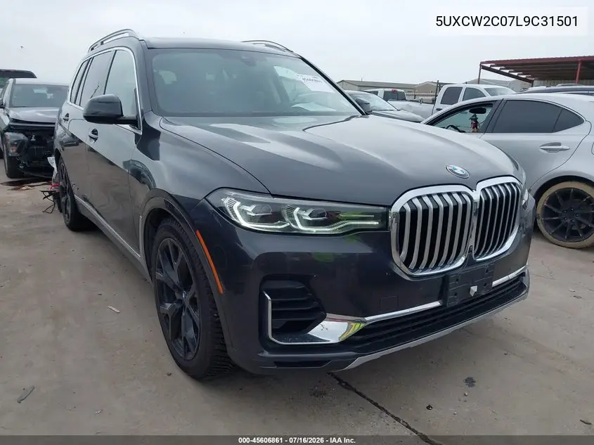 2020 BMW X7 xDrive40I VIN: 5UXCW2C07L9C31501 Lot: 45606861