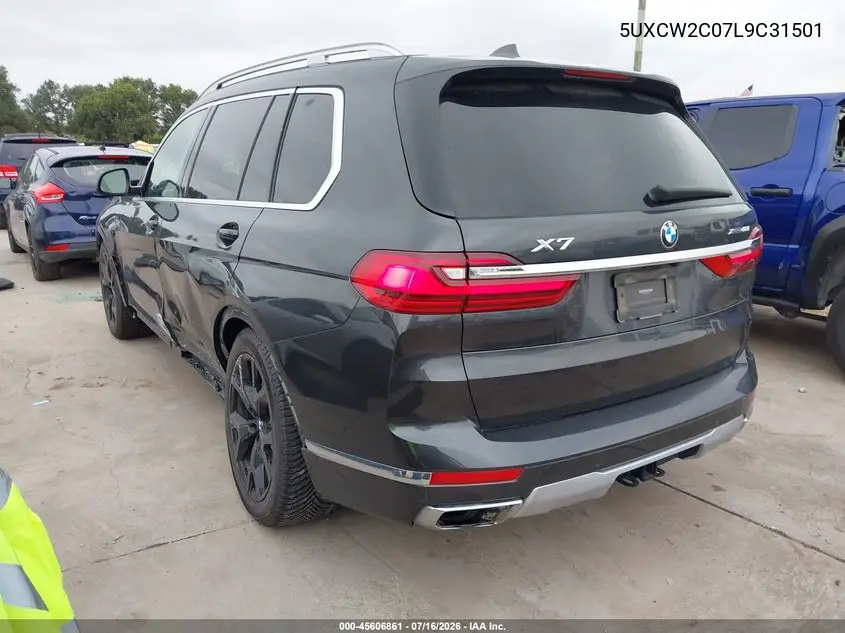 2020 BMW X7 xDrive40I VIN: 5UXCW2C07L9C31501 Lot: 45606861