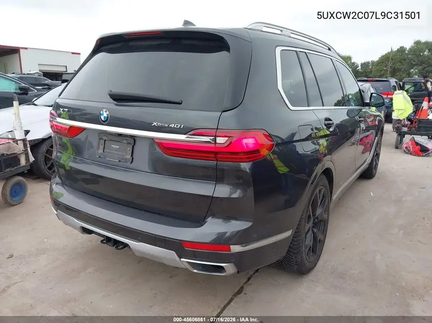 2020 BMW X7 xDrive40I VIN: 5UXCW2C07L9C31501 Lot: 45606861