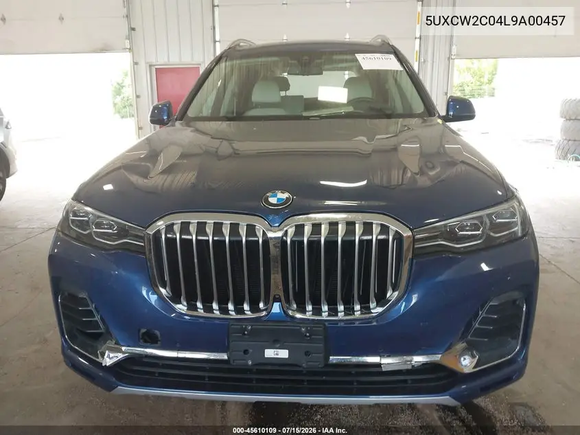 2020 BMW X7 xDrive40I VIN: 5UXCW2C04L9A00457 Lot: 45610109