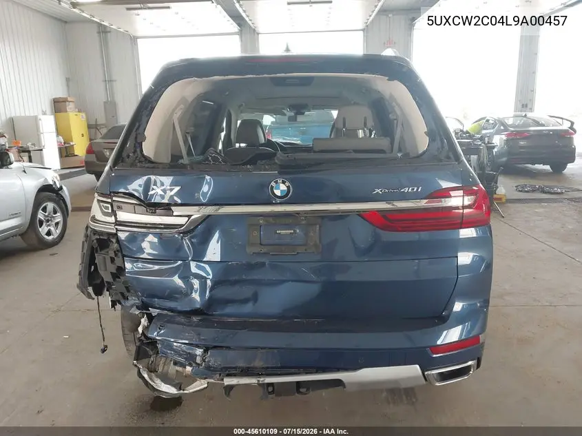 2020 BMW X7 xDrive40I VIN: 5UXCW2C04L9A00457 Lot: 45610109