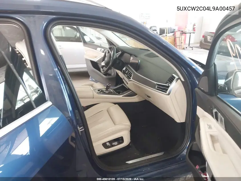 2020 BMW X7 xDrive40I VIN: 5UXCW2C04L9A00457 Lot: 45610109