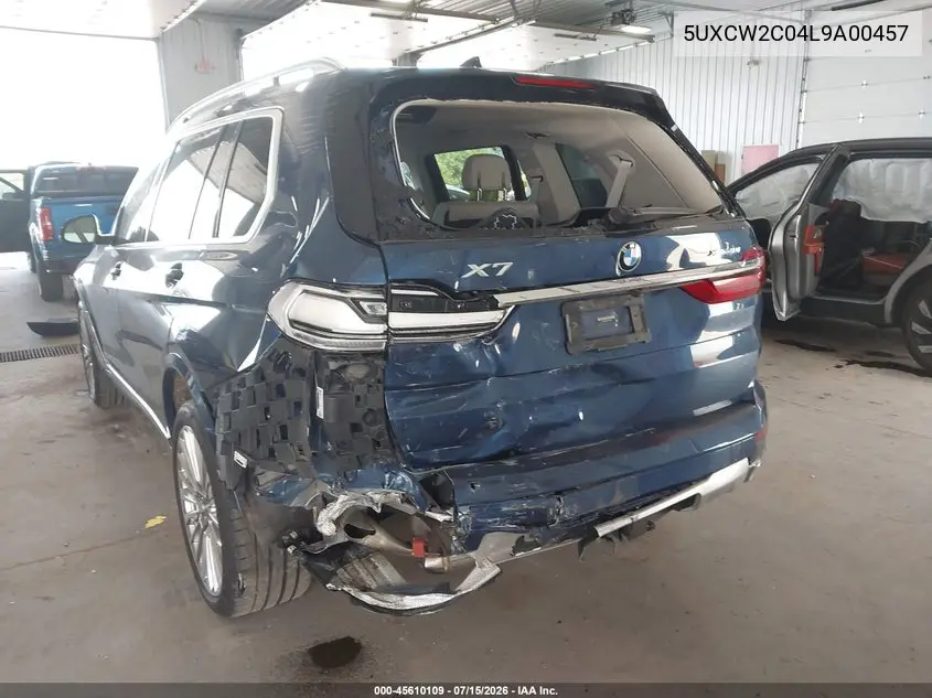 2020 BMW X7 xDrive40I VIN: 5UXCW2C04L9A00457 Lot: 45610109