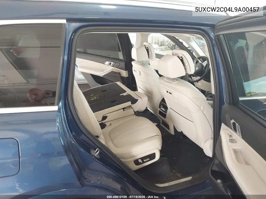 2020 BMW X7 xDrive40I VIN: 5UXCW2C04L9A00457 Lot: 45610109