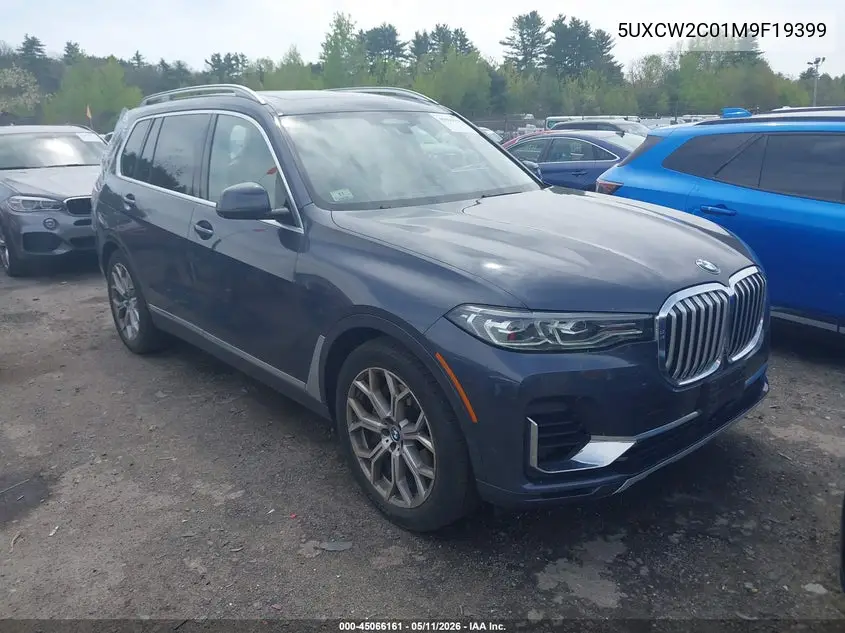2021 BMW X7 xDrive40I VIN: 5UXCW2C01M9F19399 Lot: 45066161