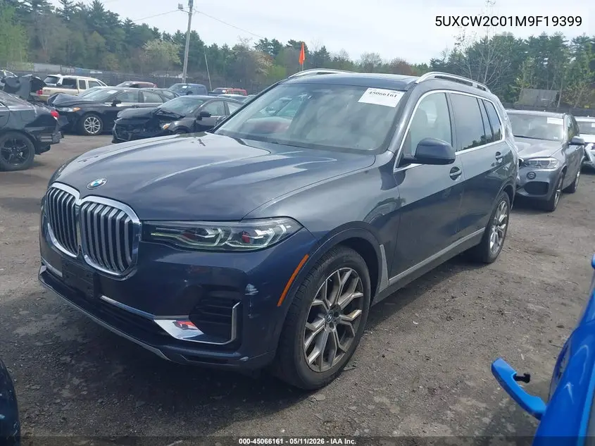 2021 BMW X7 xDrive40I VIN: 5UXCW2C01M9F19399 Lot: 45066161