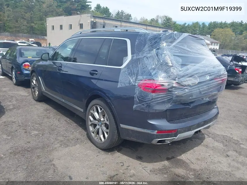 2021 BMW X7 xDrive40I VIN: 5UXCW2C01M9F19399 Lot: 45066161