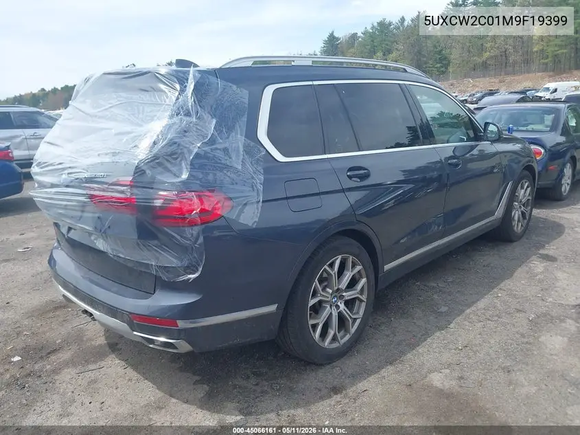 2021 BMW X7 xDrive40I VIN: 5UXCW2C01M9F19399 Lot: 45066161