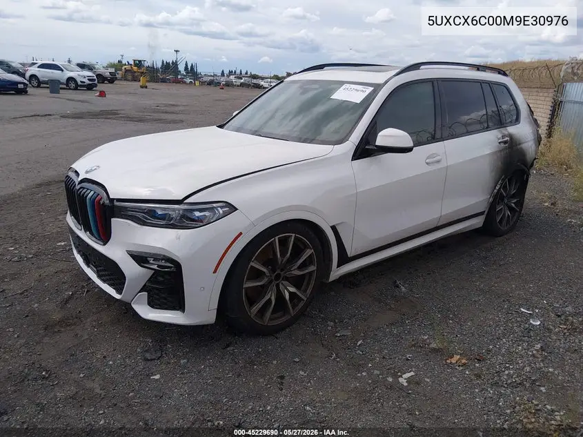2021 BMW X7 M50I VIN: 5UXCX6C00M9E30976 Lot: 45229690