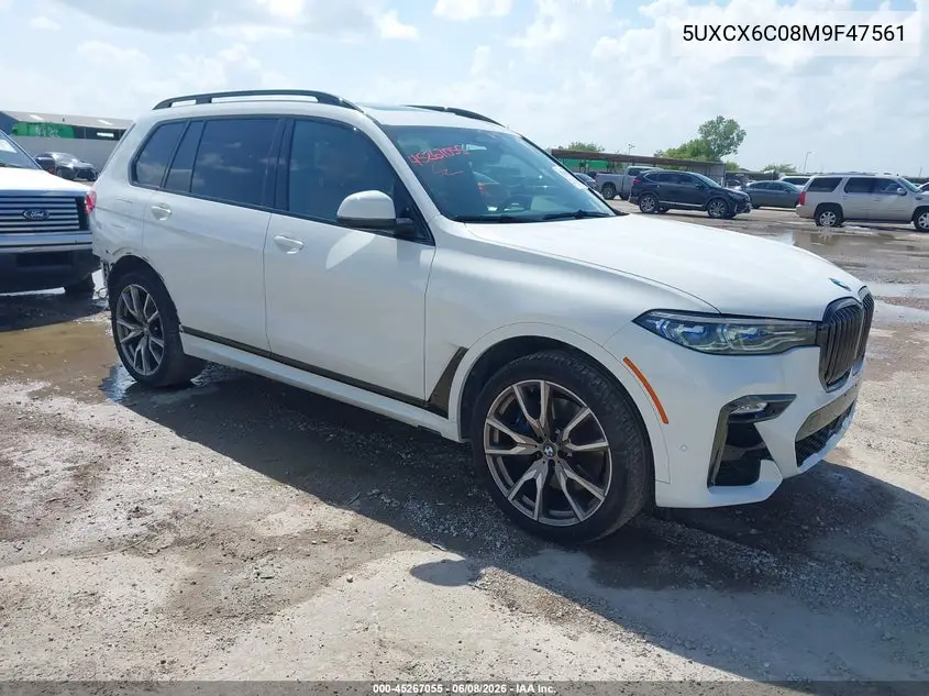 2021 BMW X7 M50I VIN: 5UXCX6C08M9F47561 Lot: 45267055
