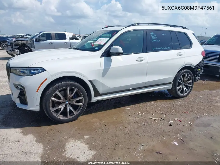 2021 BMW X7 M50I VIN: 5UXCX6C08M9F47561 Lot: 45267055