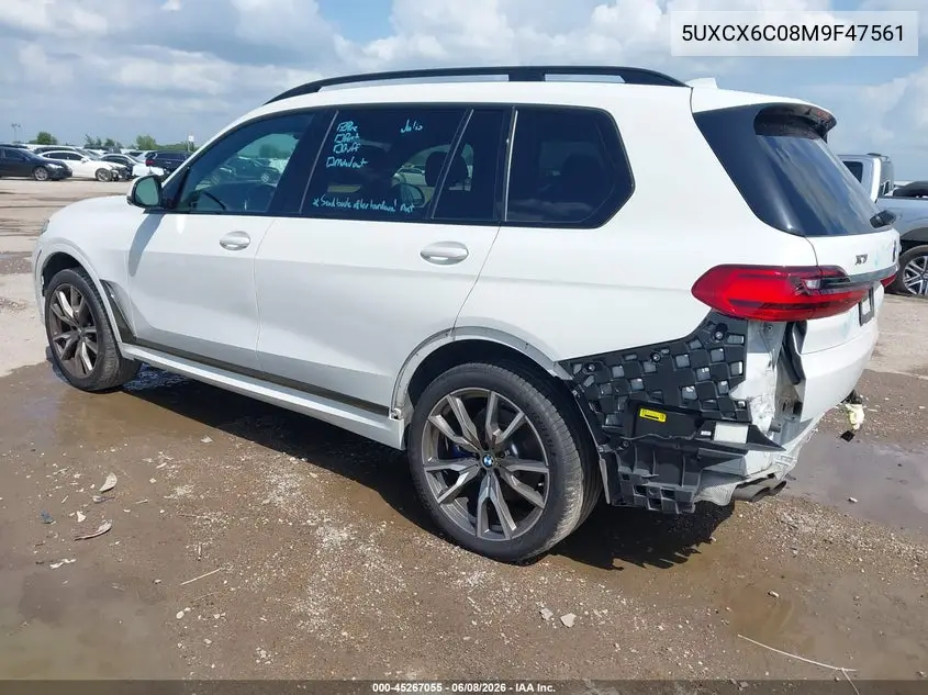 2021 BMW X7 M50I VIN: 5UXCX6C08M9F47561 Lot: 45267055