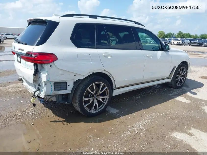 2021 BMW X7 M50I VIN: 5UXCX6C08M9F47561 Lot: 45267055
