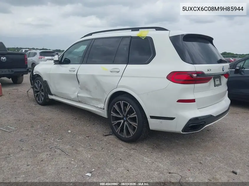 2021 BMW X7 M50I VIN: 5UXCX6C08M9H85944 Lot: 45420967