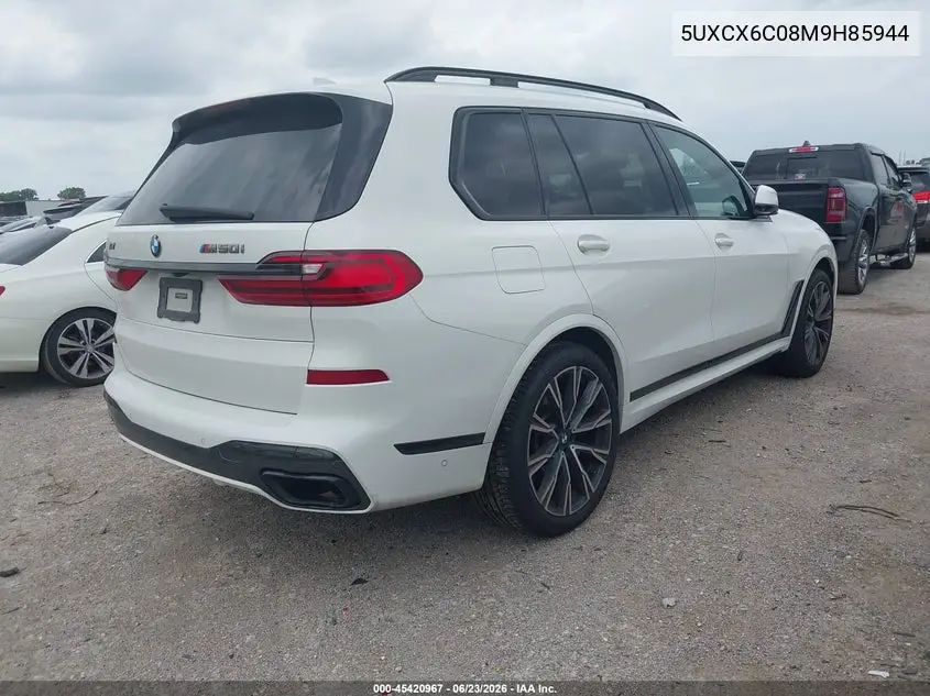 2021 BMW X7 M50I VIN: 5UXCX6C08M9H85944 Lot: 45420967