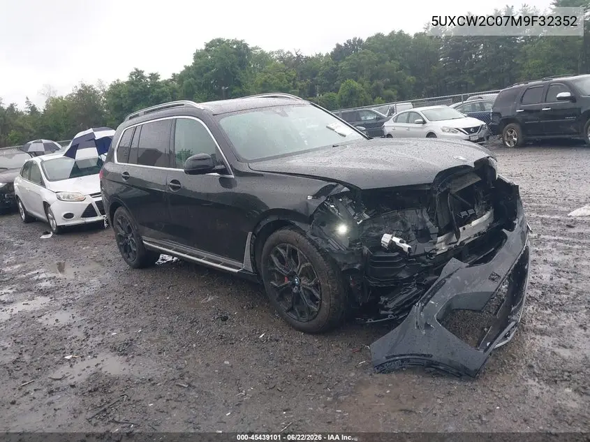 2021 BMW X7 xDrive40I VIN: 5UXCW2C07M9F32352 Lot: 45439101