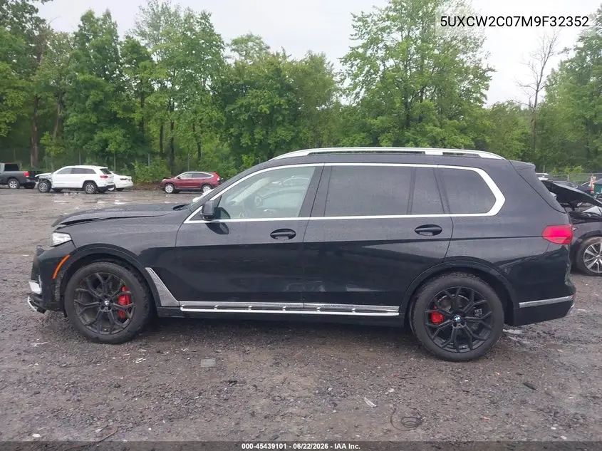 2021 BMW X7 xDrive40I VIN: 5UXCW2C07M9F32352 Lot: 45439101
