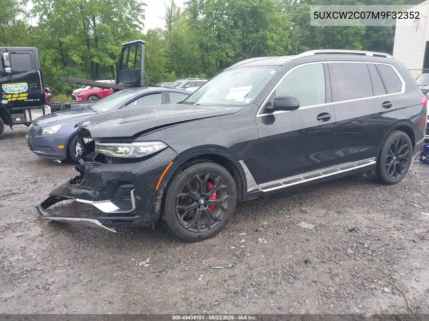 2021 BMW X7 xDrive40I VIN: 5UXCW2C07M9F32352 Lot: 45439101