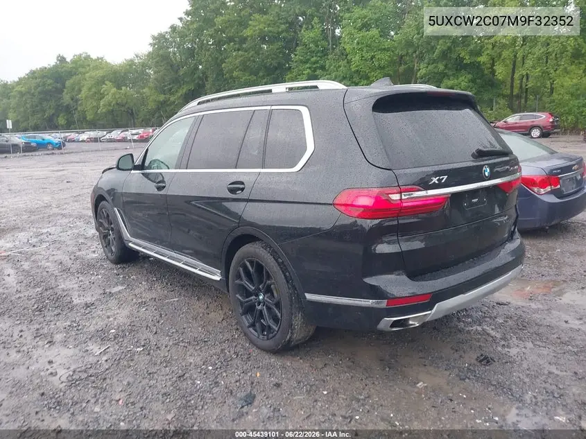 2021 BMW X7 xDrive40I VIN: 5UXCW2C07M9F32352 Lot: 45439101