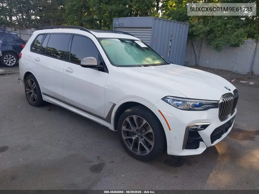 2021 BMW X7 M50I VIN: 5UXCX6C01M9E61735 Lot: 45454094