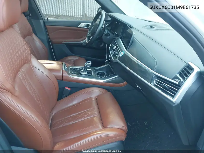 2021 BMW X7 M50I VIN: 5UXCX6C01M9E61735 Lot: 45454094