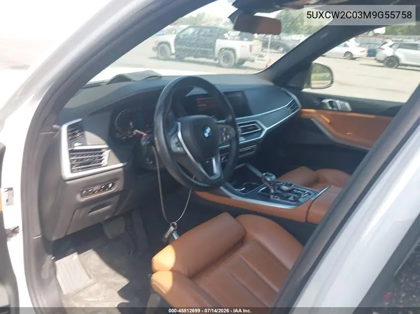 2021 BMW X7 xDrive40I VIN: 5UXCW2C03M9G55758 Lot: 45512699