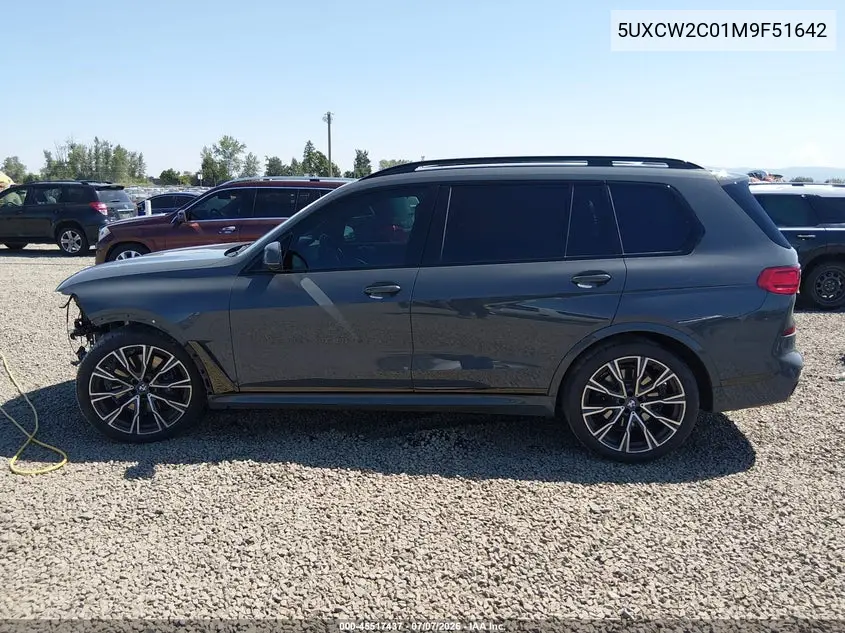 2021 BMW X7 xDrive40I VIN: 5UXCW2C01M9F51642 Lot: 45517437