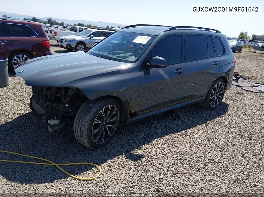 2021 BMW X7 xDrive40I VIN: 5UXCW2C01M9F51642 Lot: 45517437
