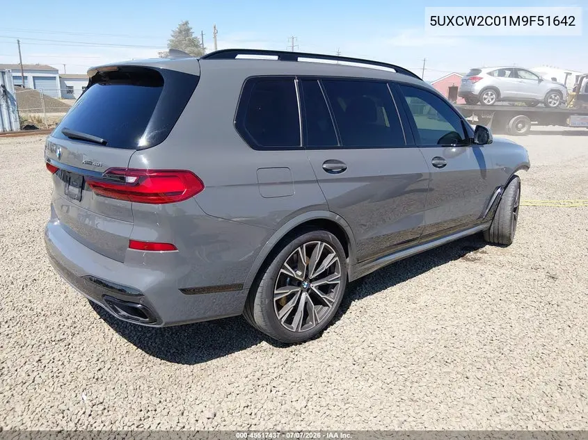 2021 BMW X7 xDrive40I VIN: 5UXCW2C01M9F51642 Lot: 45517437