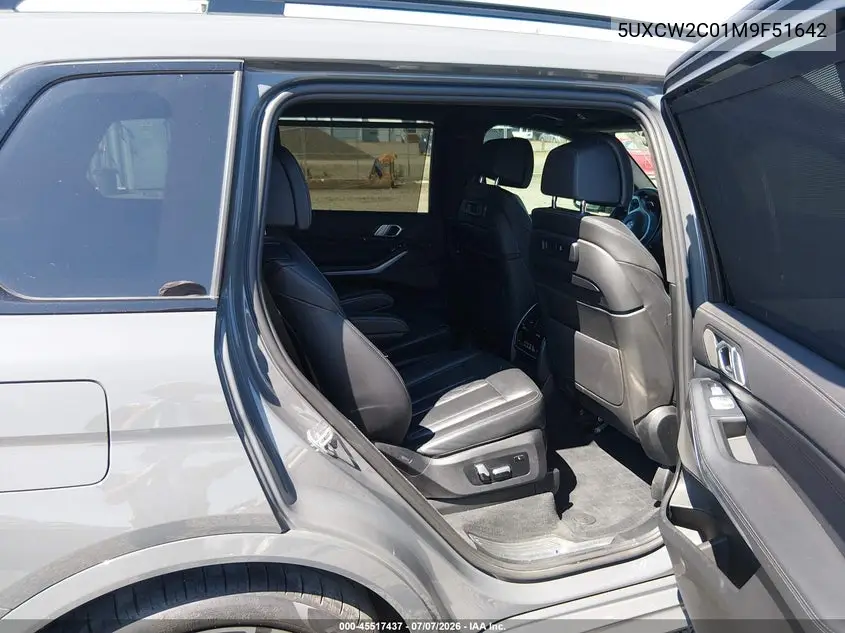 2021 BMW X7 xDrive40I VIN: 5UXCW2C01M9F51642 Lot: 45517437