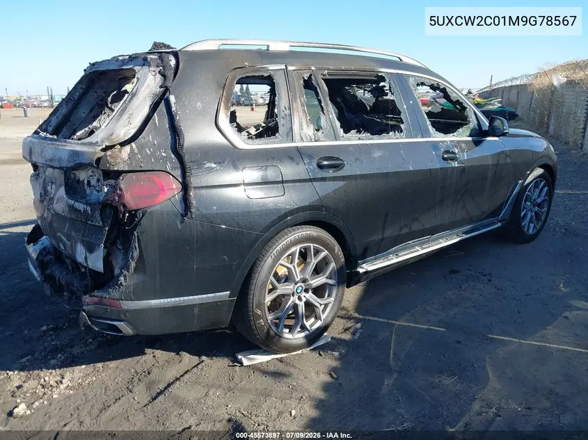 2021 BMW X7 xDrive40I VIN: 5UXCW2C01M9G78567 Lot: 45573897