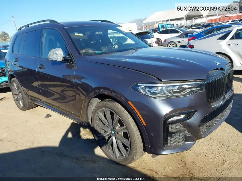 5UXCW2C0XN9K72804 2022 BMW X7 xDrive40I