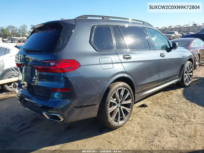 5UXCW2C0XN9K72804 2022 BMW X7 xDrive40I