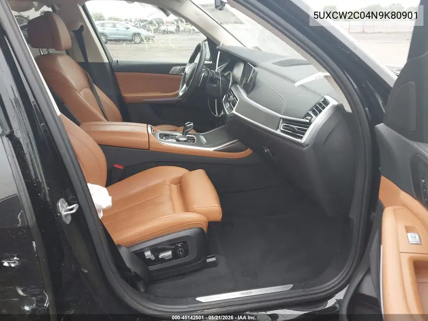 2022 BMW X7 xDrive40I VIN: 5UXCW2C04N9K80901 Lot: 45142501