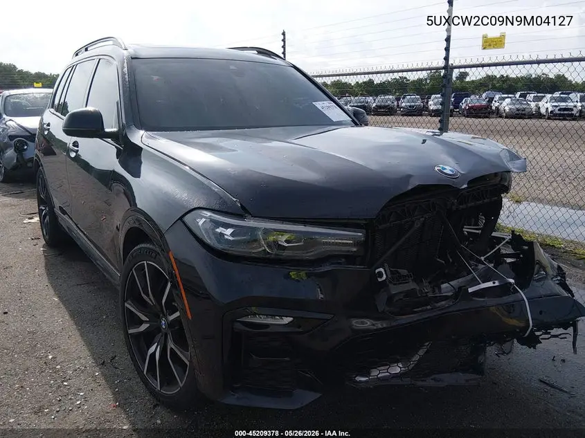2022 BMW X7 xDrive40I VIN: 5UXCW2C09N9M04127 Lot: 45209378