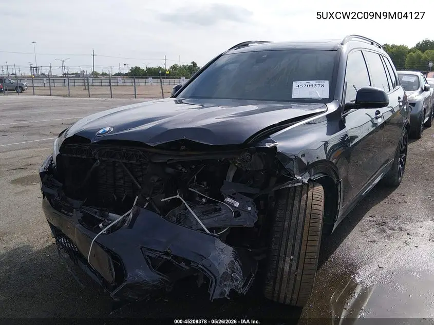 2022 BMW X7 xDrive40I VIN: 5UXCW2C09N9M04127 Lot: 45209378