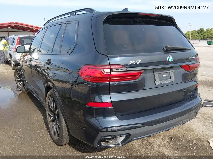 2022 BMW X7 xDrive40I VIN: 5UXCW2C09N9M04127 Lot: 45209378
