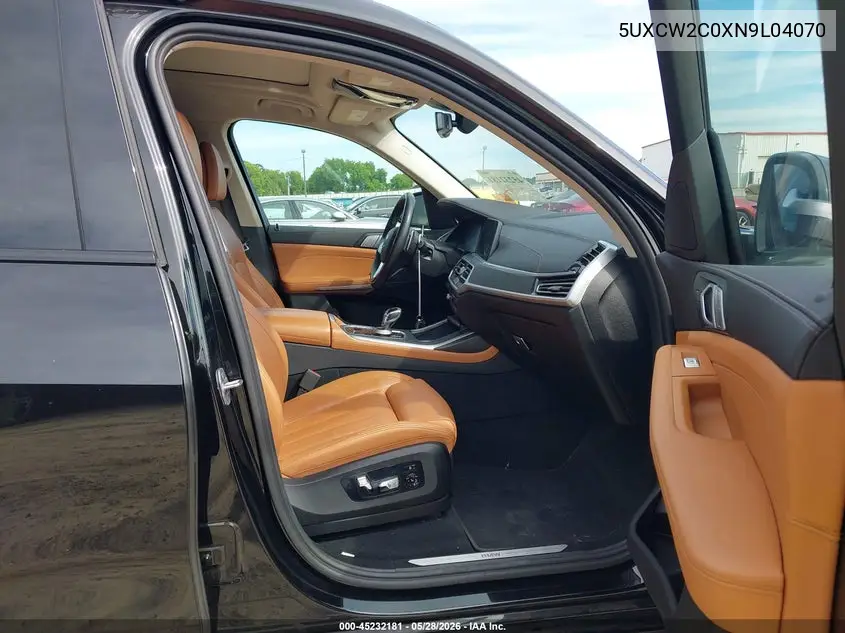 2022 BMW X7 xDrive40I VIN: 5UXCW2C0XN9L04070 Lot: 45232181