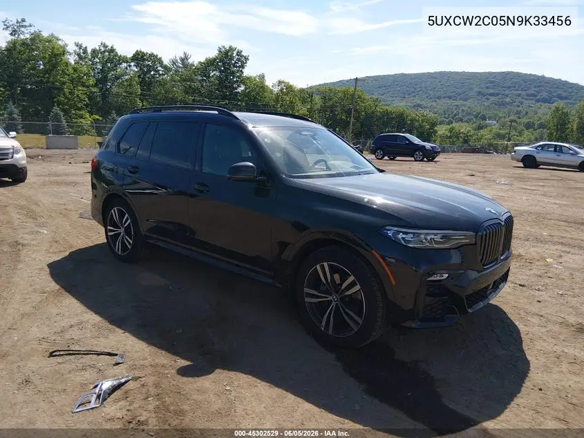 2022 BMW X7 xDrive40I VIN: 5UXCW2C05N9K33456 Lot: 45302529