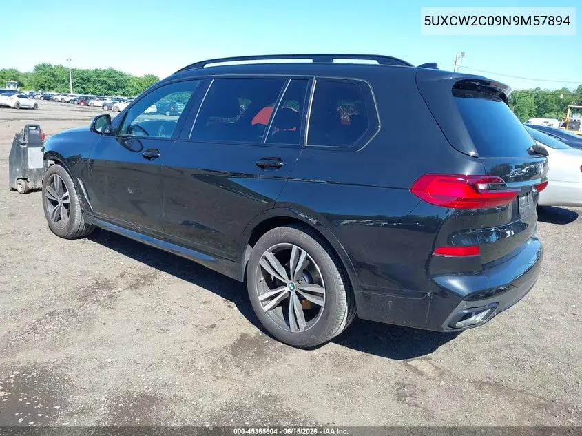 2022 BMW X7 xDrive40I VIN: 5UXCW2C09N9M57894 Lot: 45365604