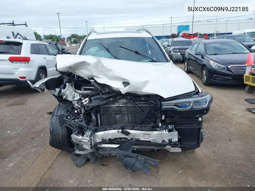 2022 BMW X7 M50I VIN: 5UXCX6C09N9J22185 Lot: 45540283