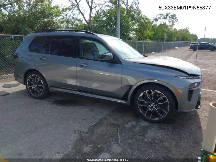 2023 BMW X7 M60I VIN: 5UX33EM01P9N55877 Lot: 45098393