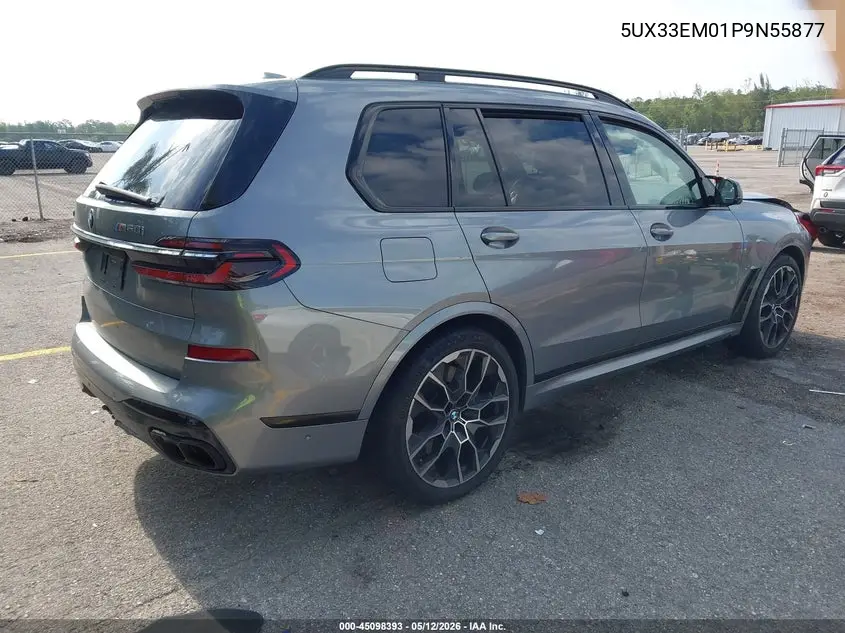 2023 BMW X7 M60I VIN: 5UX33EM01P9N55877 Lot: 45098393