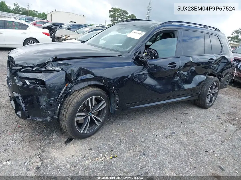 2023 BMW X7 xDrive40I VIN: 5UX23EM04P9P67524 Lot: 45366019