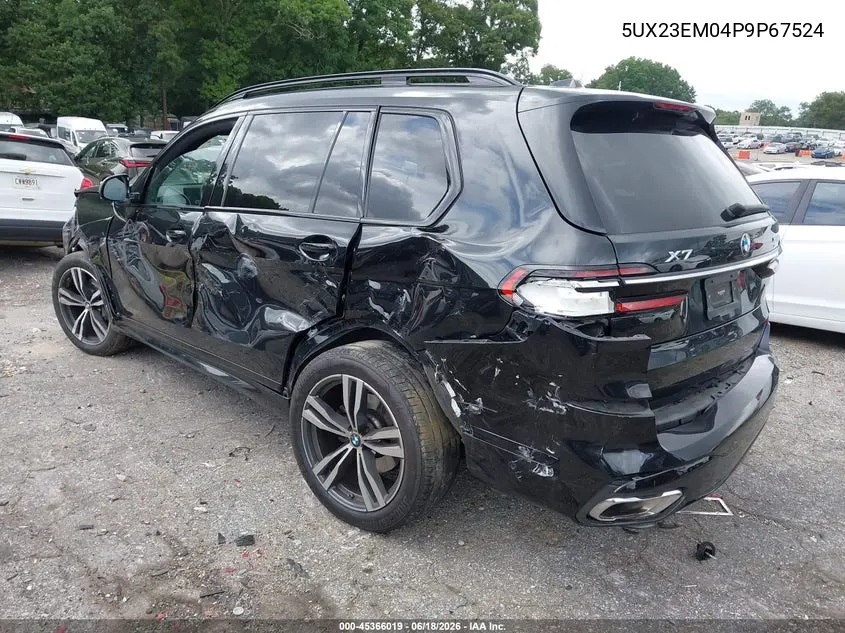 2023 BMW X7 xDrive40I VIN: 5UX23EM04P9P67524 Lot: 45366019