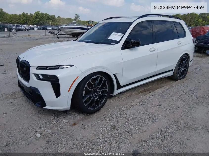 2023 BMW X7 M60I VIN: 5UX33EM04P9P47469 Lot: 45437069