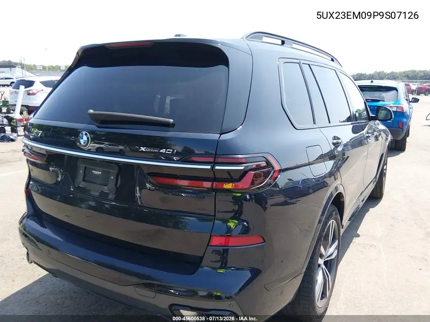 2023 BMW X7 xDrive40I VIN: 5UX23EM09P9S07126 Lot: 45600538