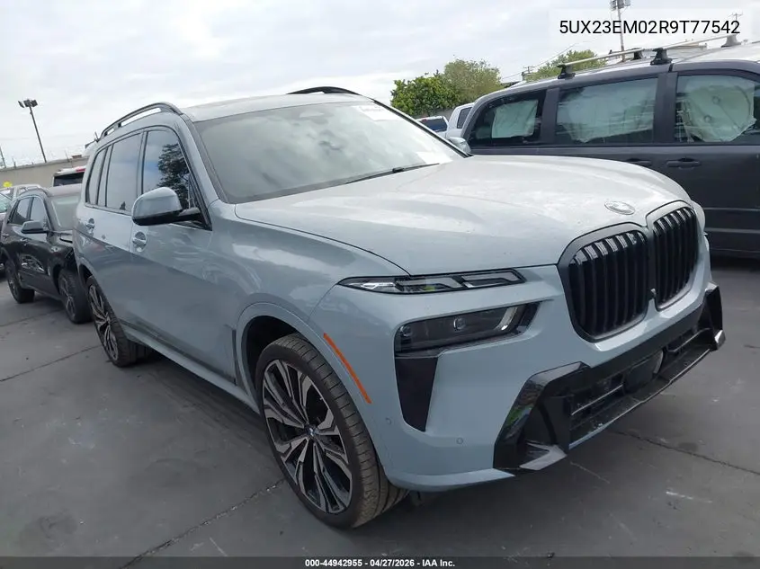 2024 BMW X7 xDrive40I VIN: 5UX23EM02R9T77542 Lot: 44942955