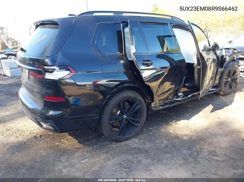 2024 BMW X7 xDrive40I VIN: 5UX23EM08R9S66462 Lot: 45039958